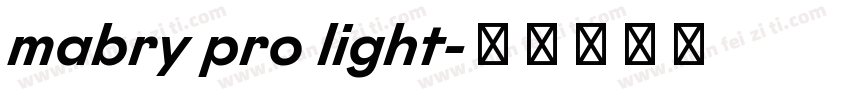 mabry pro light字体转换